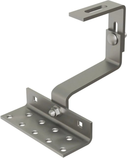 PVundSO Dachhaken für Solarmodule 3-fach verstellbar aus Edelstahl in Silber, Durchmesser: 5 mm - Bild 1