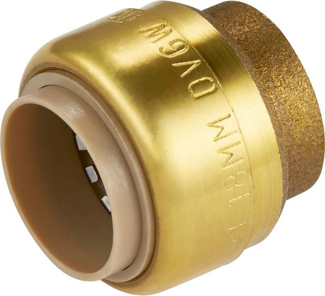 LUX-TOOLS Steck-Kappe aus Messing in Gold, Durchmesser: 18 mm - Bild 1