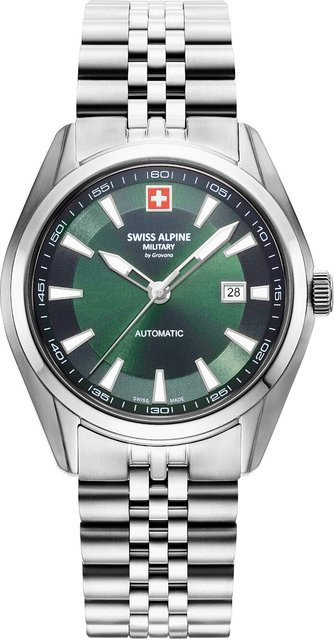 Swiss Alpine Military Herrenuhr, Automatik, Edelstahl, Grün, 43 mm, 10 ATM - Bild 1