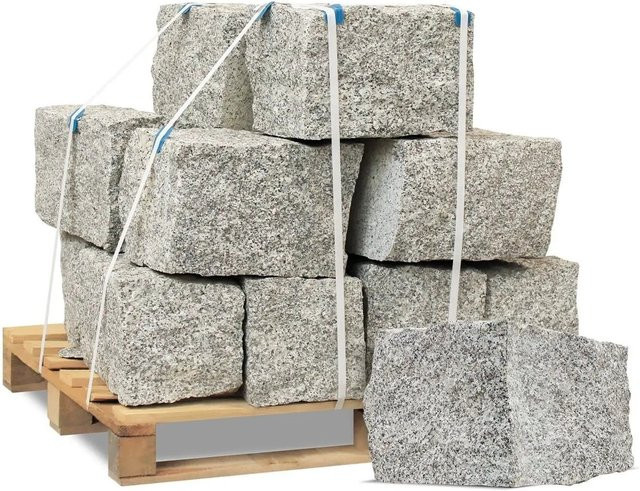 Galamio Granit Mauersteine in Grau, B/T/H: 40 x 25 x 25 cm, 1000 kg - Bild 1