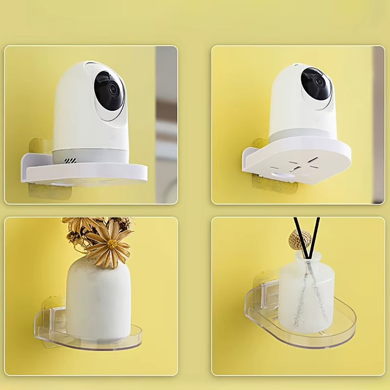 YOCITY 2er-Set Kamera Halterung ohne Bohren, Wandmontage mit Selbstkleber, Farbe: Weiß, geeignet für Sicherheitskameras und Babyphone - Bild 2