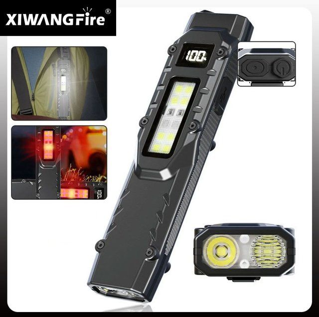 XIWANGFIRE Taktische Taschenlampe mit 1100 Lumen, Dual Switch Control, UV-Licht und 9 Beleuchtungsmodi, wiederaufladbar und wasserdicht - Bild 1