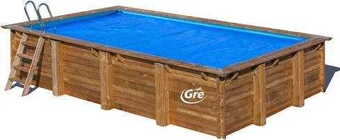 Isothermische Solar-Poolabdeckung von GRE für Holzpools, Blau, B: 368 cm, L: 762 cm - Bild 1