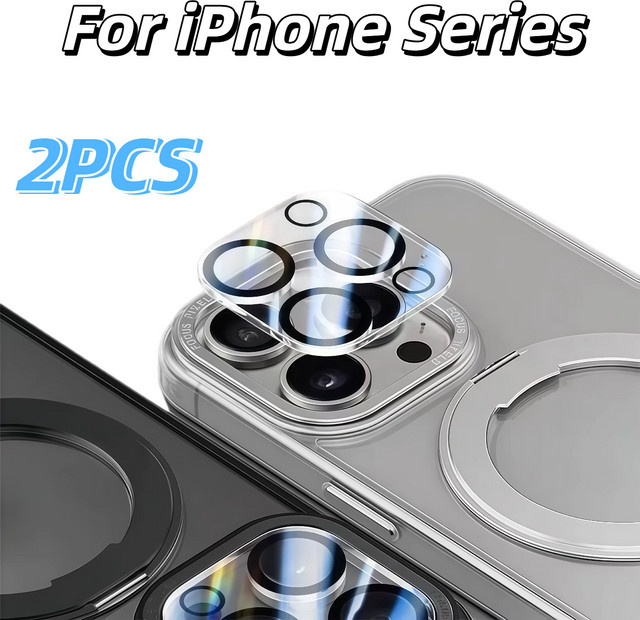 2er-Set Rückkamera-Schutzglas für Apple iPhone 17 16 15 14 13 12 11 Pro Max Plus Mini mit 9H gehärtetem Glas, transparent - Bild 1