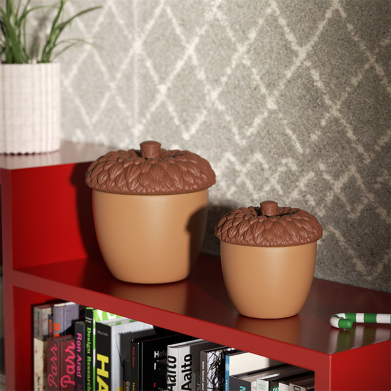 Nicole Eichel DIY Kerzenglas aus Beton und Silikonform für Nuss-Kerzen in Braun zur Weihnachtsdekoration - Bild 1