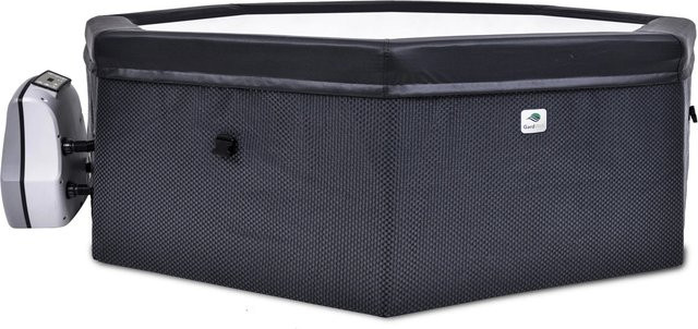 GardWell Whirlpool Unos aufblasbar für 6 Personen, achteckig, Anthrazit, Durchmesser: 193 cm, Höhe: 70 cm - Bild 1