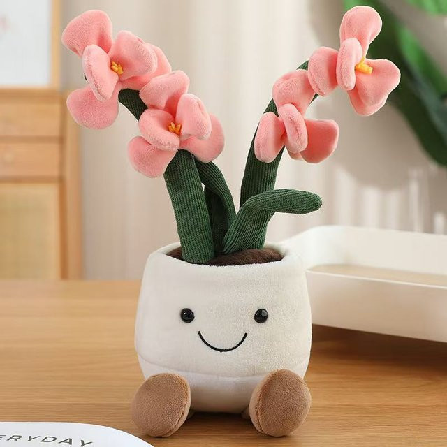 Yiran Health & Beauty Blumentopf Figur Plüschtier, 35cm, ab 3 Jahre - Bild 1