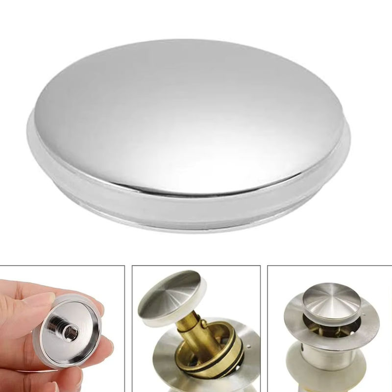 VIBRATITE Pop-Up-Waschbeckenstopfen mit Klick-Funktion in Chrom, Durchmesser: 38 mm - Bild 4