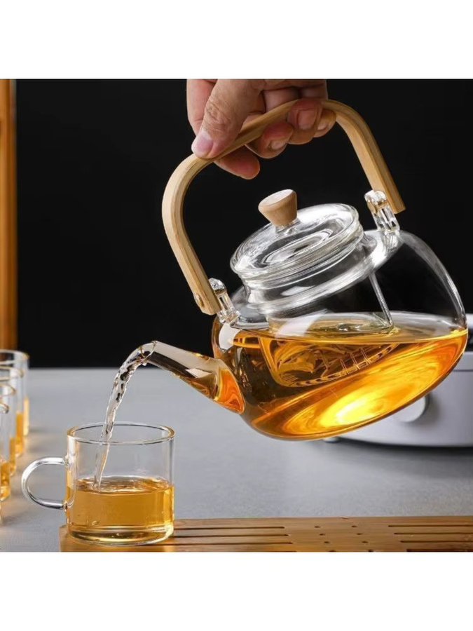 FEB.WIND Glas-Teekanne mit abnehmbarem Infuser, transparent, 1000 ml - Bild 6