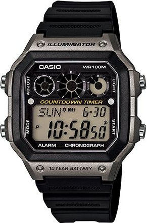 Casio Digitaluhr, Quarz, Harzarmband, Schwarz, Herren - Bild 1