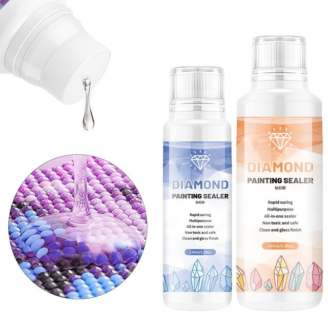 Diamantmalerei Versiegelung Transparent mit Glanzeffekt für 5D Diamantmalerei Kunst Puzzle - Bild 1