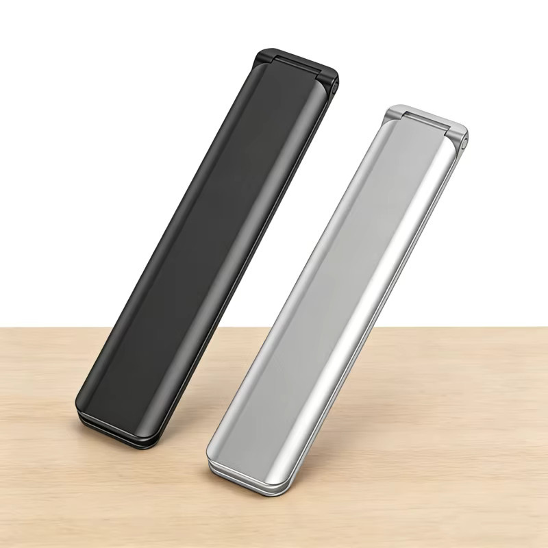 WSSHE Ultradünner Mini Magnetischer Handyhalter Metallständer in Silber, Universeller Klappbarer Tischständer - Bild 4