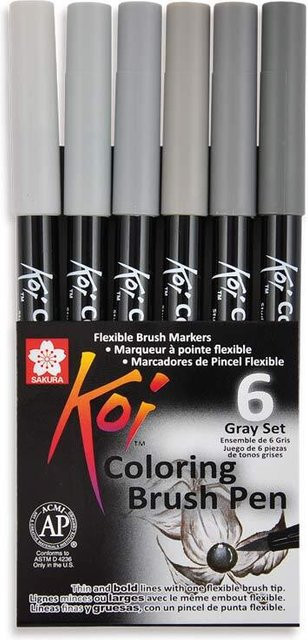 Sakura Koi Coloring Brush Pen Grautöne für Erwachsene - Bild 1