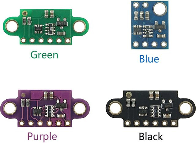 Si Tai&SH VL53L0X Time-of-Flight (ToF) Laser-Entfernungssensor-Breakout GY-VL53L0XV2 mit 940 nm Wellenlänge, I2C Schnittstelle, 3,3 V/5 V, lila - Bild 1