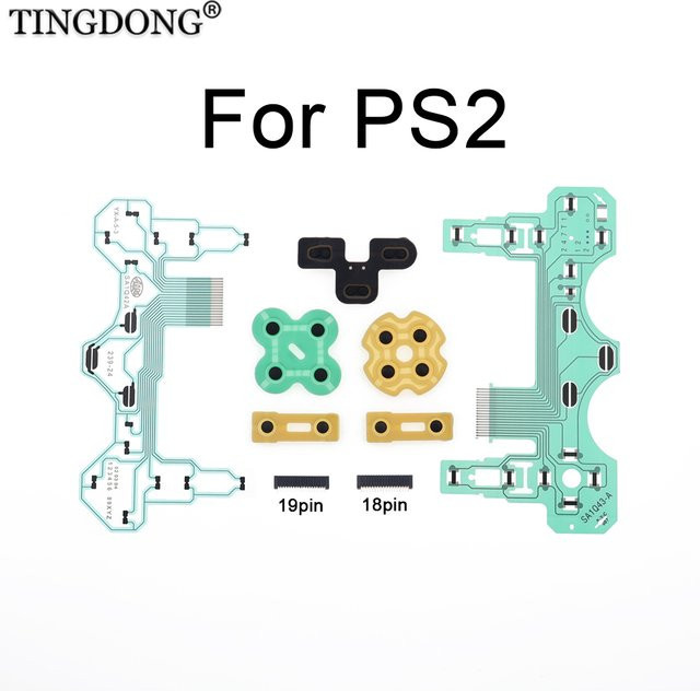 TingDong Leitfähige Folienklebstoffe und Joystick-Knopffolien-Sockel für PS2, 18-Pin und 18/19-Pin Steckplatz, Multicolor - Bild 1
