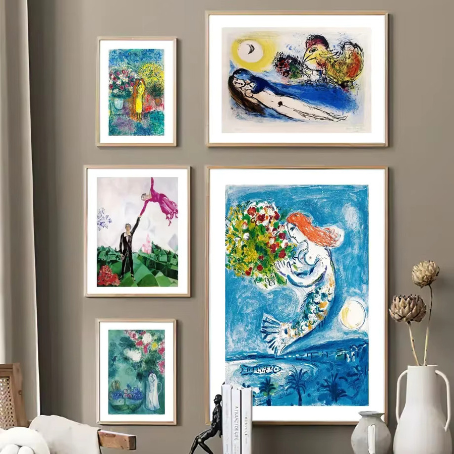 Abstrakte Wandkunst Marc Chagall Surrealismus Leinwandplakat von JKPICTURE in Mehrfarbig - Bild 4