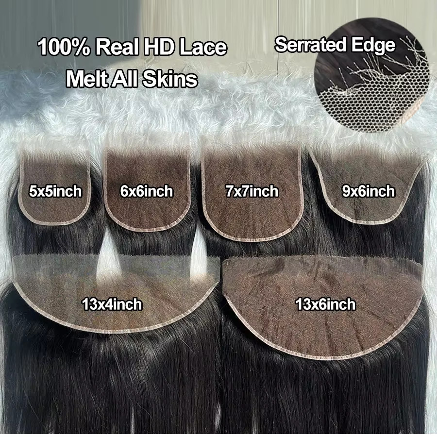 Eva Hair Extensions Echthaar Body Wave & Glatt, HD Lace Frontal & Closures - Bild 4