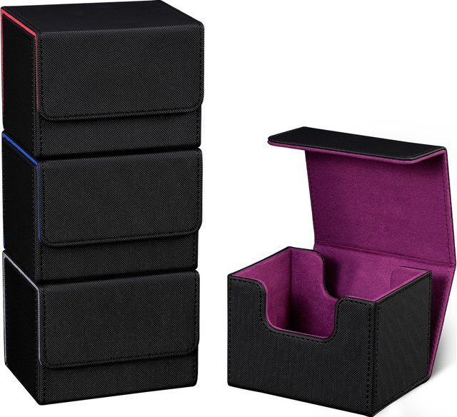BANLOGA Kartenbox, 4er-Pack, PU-Leder, mit Magnetverschluss - Bild 1