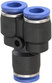 Riegler Y-Steckverbindung Blaue Serie für Schlauch-Außendurchmesser 16 mm in Blau - Bild 1