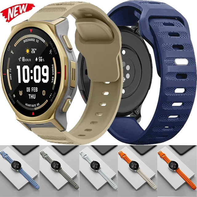 Amazfit Silikonarmband, Weiß, Unisex, 20 mm, 22 mm - Bild 1