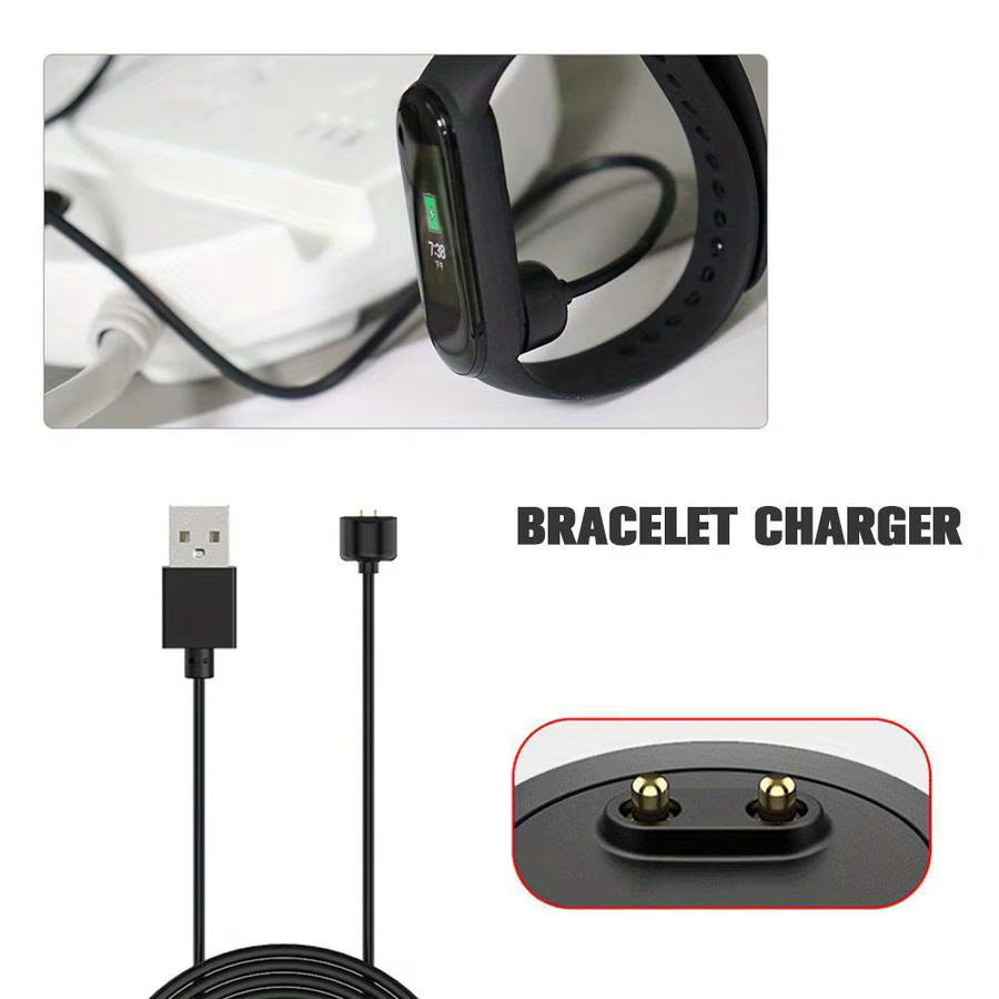 2 Stück USB-Ladekabel für Xiaomi Mi Band 5 6 7 Ladestation in Schwarz - Bild 5
