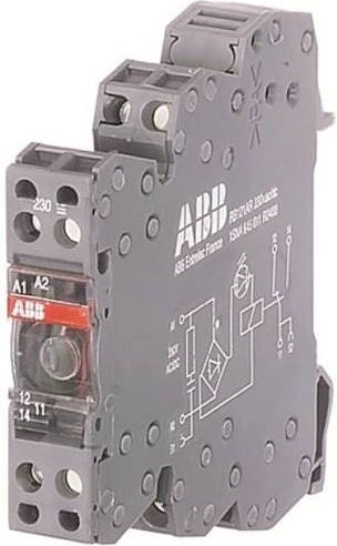 ABB RB121R-115VUC Interfacerelais in Grau mit 6A Schaltstrom und 1 Wechsler - Bild 1