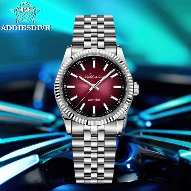 ADDIESDIVE Armbanduhr, Quarz, Edelstahl, Saphirglas, 36 mm, Herren - Bild 1