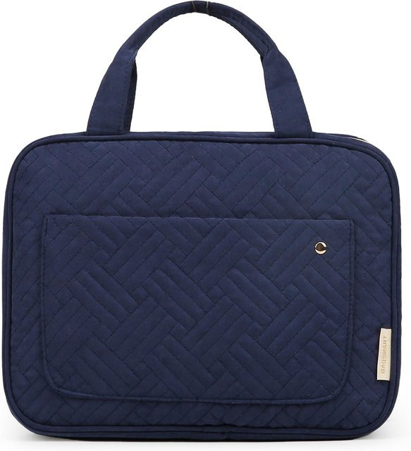 Bagsmart Reise-Organizer Hängende Kulturtasche in Blau, Wasserdichte Kosmetiktasche für Damen und Herren, B/T/H: 32 x 10 x 23 cm - Bild 1