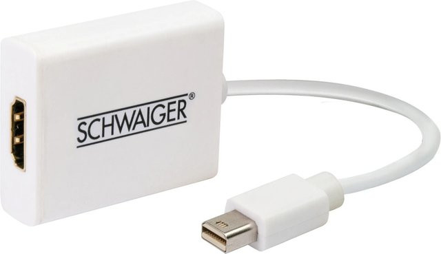 Schwaiger Mini DisplayPort auf HDMI Adapterkabel in Weiß - Bild 1