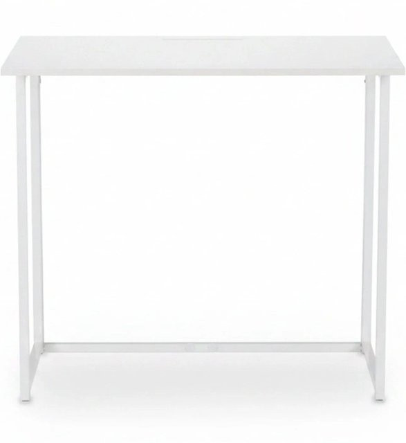 Relaxdays Klapptisch Computerschreibtisch in Weiß aus PB und Eisen, B/T/H: 80 x 74,5 x 45 cm - Bild 1