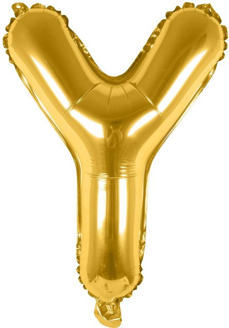 Rico Design Folienballon Buchstabe Y in Gold, Höhe: 36 cm - Bild 1