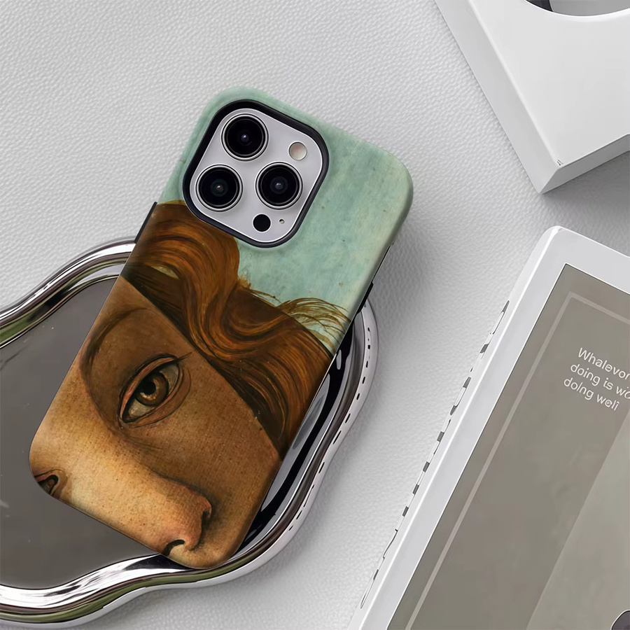 Vintage Portrait Fragment Handyhülle für iPhone 17 16 15 14 13 12 Pro Max Plus mit doppelschichtiger Rückseite in Multicolour - Bild 5