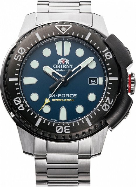 Orient M-Force Automatik Herrenuhr, Edelstahl, Blau, 45 mm, 20 ATM - Bild 1