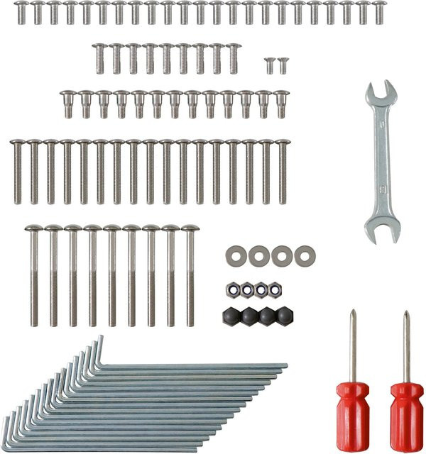 Texhoma Montage-Set für Pergola in Grau und Silber mit Schrauben, Muttern und Unterlegscheiben B/T/H: 300 x 300 x 230 cm - Bild 1