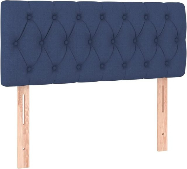 vidaXL Kopfteil Polsterteil Blau Stoff B: 100 cm, T: 7 cm, H: 78-88 cm - Bild 1