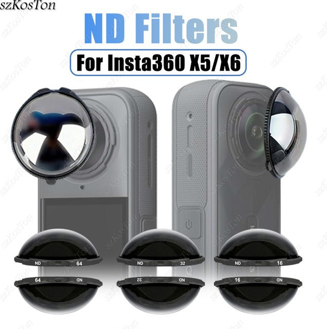 Insta360 ND-Filter-Kit aus optischem Glas mit ND16/32/64 Entspiegelungsfiltern für Insta360 X6 und X5 Action-Kameras - Bild 1