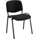 Stapelstuhl ISO Basic von NowyStyl mit Stoffbezug und 4-Fußgestell, Farbe Schwarz, B 54,5 cm x T 56 cm x H 82 cm - Bild 1