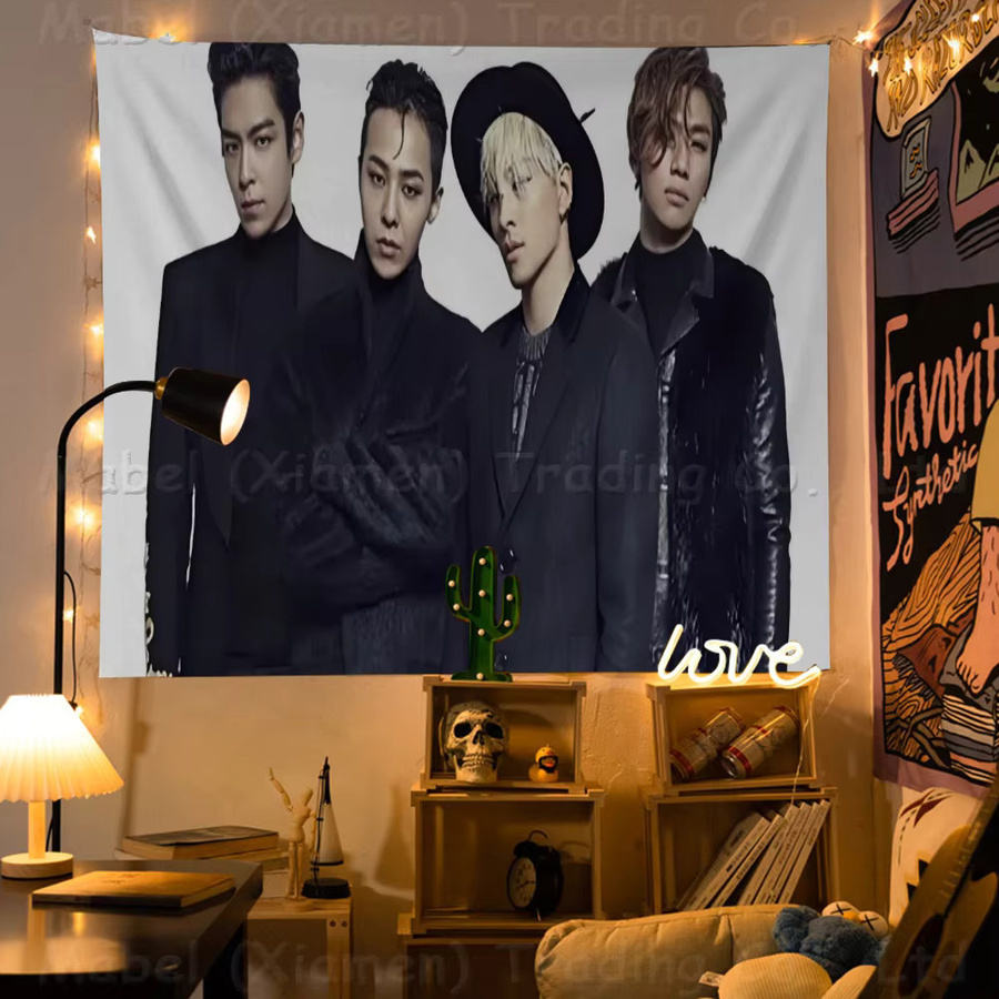 BIGBANG Rechteckiges Textil-Banner mit abstraktem Buchstaben-Design in Multicolour, Breite: 70 cm, Höhe: 50 cm - Bild 2