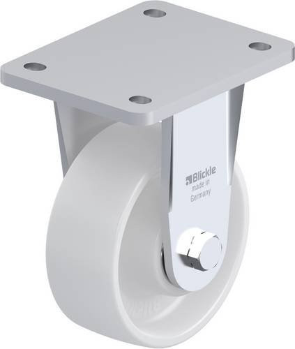 Blickle Bockrolle BO-PO 127K in Weiß mit Kunststoffrad, Durchmesser: 125 mm, Tragfähigkeit: 400 kg - Bild 1