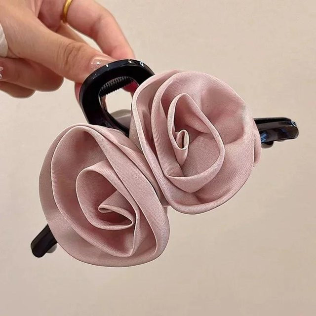 Haarklammern Rosenblumen, Vintage-Satin, Damen und Mädchen - Bild 1