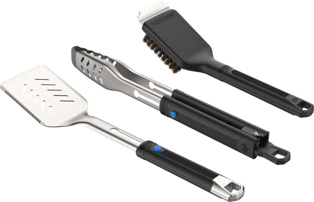 Napoleon TravelQ Grillbesteckset 3-teilig in Schwarz und Silberfarben - Bild 1
