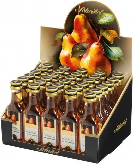 Scheibel MoorBirne Premium Plus, Obst- & Kräuterbrand, 30 x 0,2 l - Bild 1
