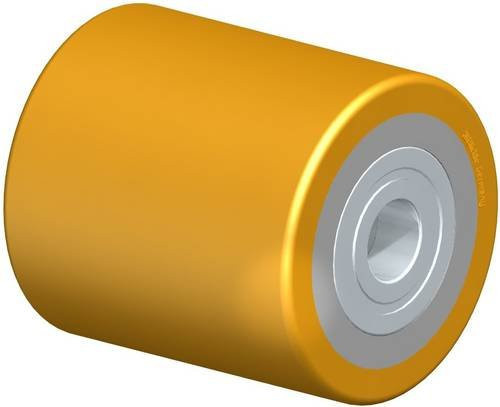 Blickle Hubwagenrolle HTH 82X90/20-90K in Braun und Gelb mit einem Rad-Durchmesser von 82 mm und einer Tragfähigkeit von maximal 830 kg - Bild 1