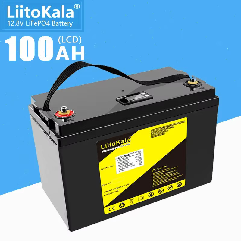 LiitoKala LiFePO4 Batterie 12V in Schwarz für Golfcarts, Offroad und Solarenergie - Bild 2