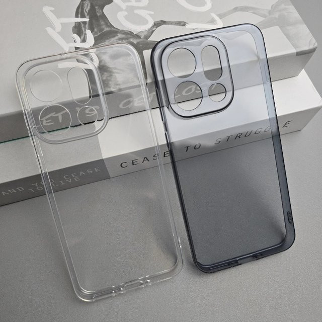 Transparente Schutzhülle für OPPO Find X9 Pro und OPPO Find X9, stoßfeste und fingerprintresistente Handyhülle in Transparent und Weiß - Bild 1
