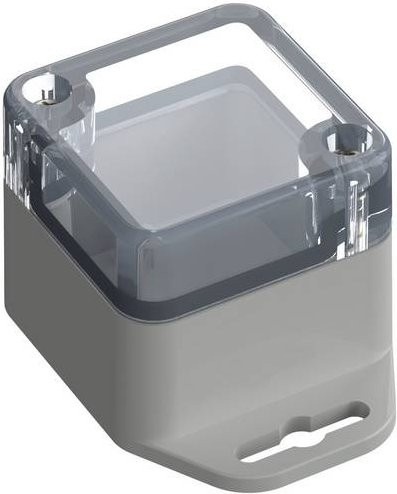 TRU COMPONENTS Flansch-Gehäuse TC-10860380 aus ABS-PC in Lichtgrau, B/T/H: 4,48 x 4,48 x 4,48 cm - Bild 1