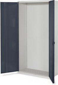 Kappes Systemschrank Leergehäuse Serie 400 mit Vollblechtüren in Grau, B/T/H: 100 x 41 x 195 cm - Bild 1