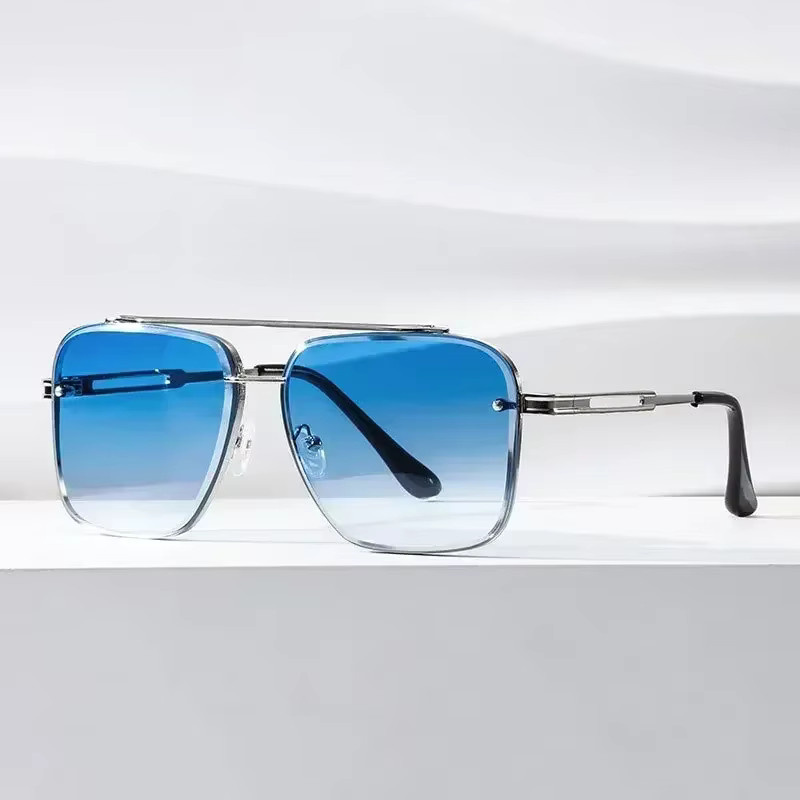 NNYDEL Sonnenbrille, quadratisch, Vollrand, Metall, blau, Unisex - Bild 1