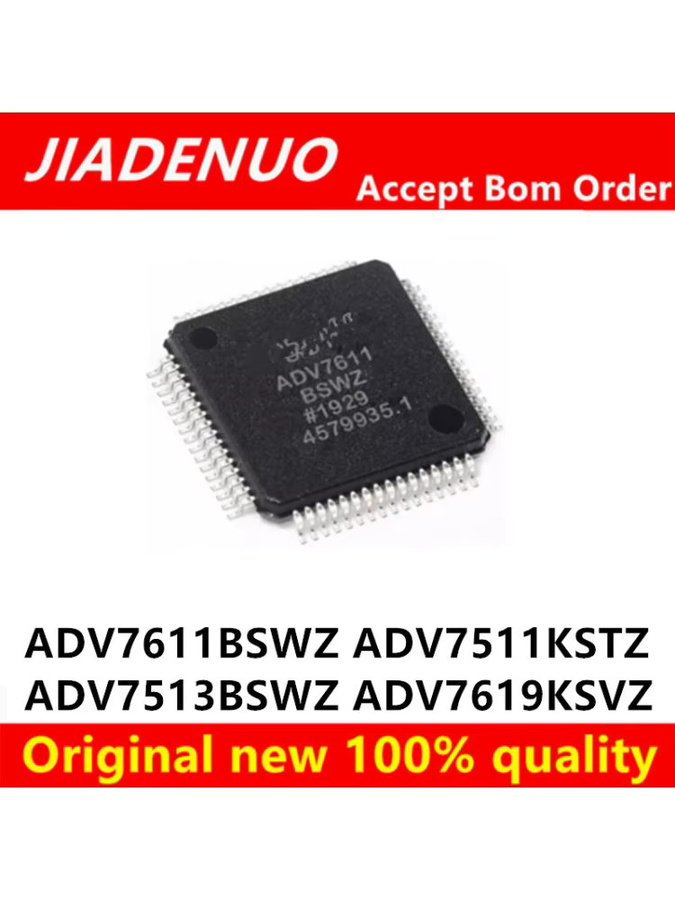 JIADENUO QFP-Chips ADV7511KSTZ ADV7611BSWZ ADV7513BSWZ ADV7619KSVZ in Schwarz - Bild 2