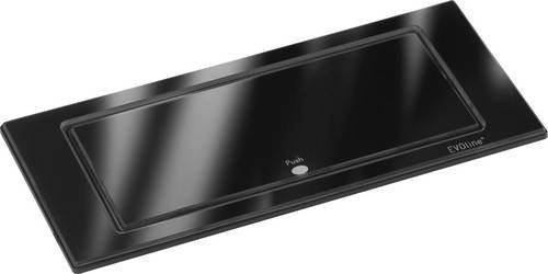 EVOline Einbau-Steckdosenleiste 2fach Schwarz glänzend aus Glas mit USB-A Anschluss - Bild 1
